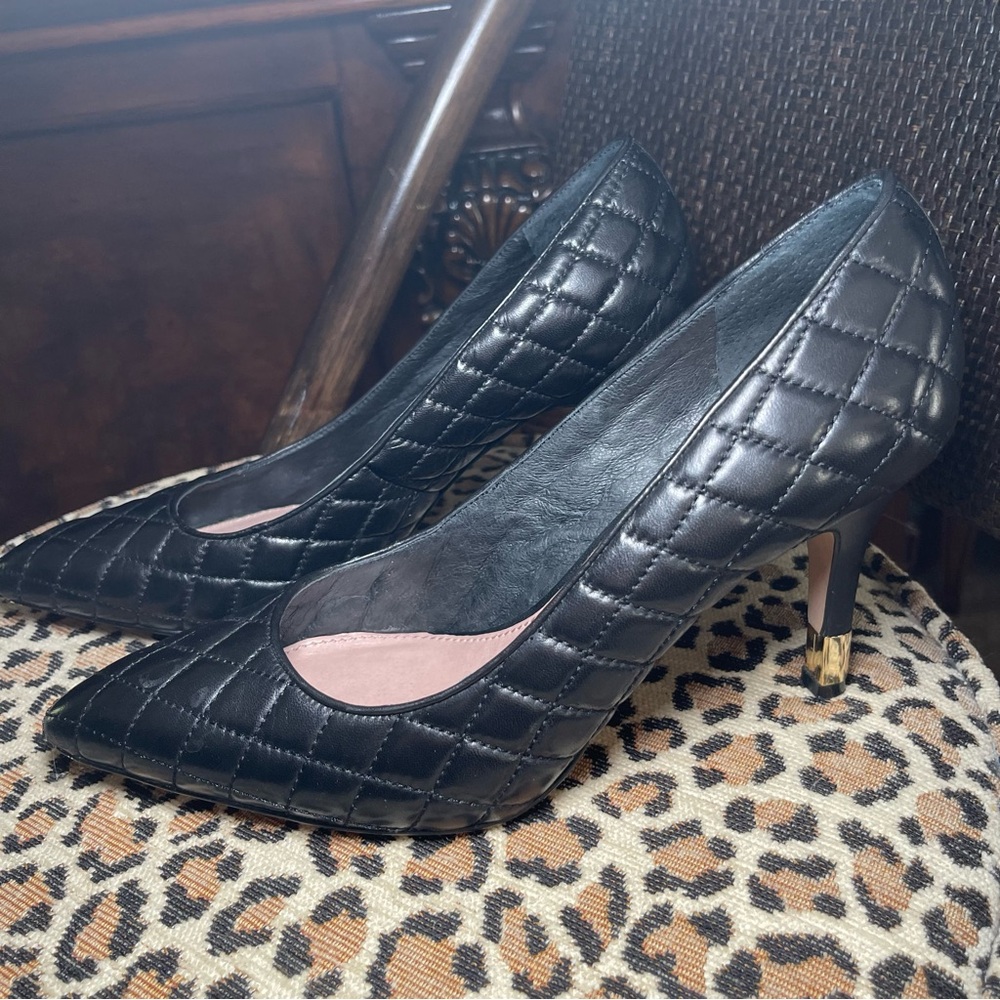 Vince Camuto Black Quilted Heels